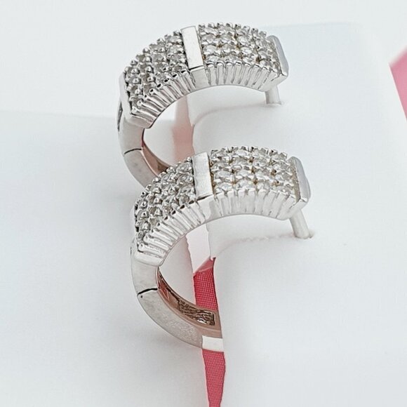 "925 Sterling Silver Cubic Zirconia Earrings, U19254658 - Picture 5 of 11